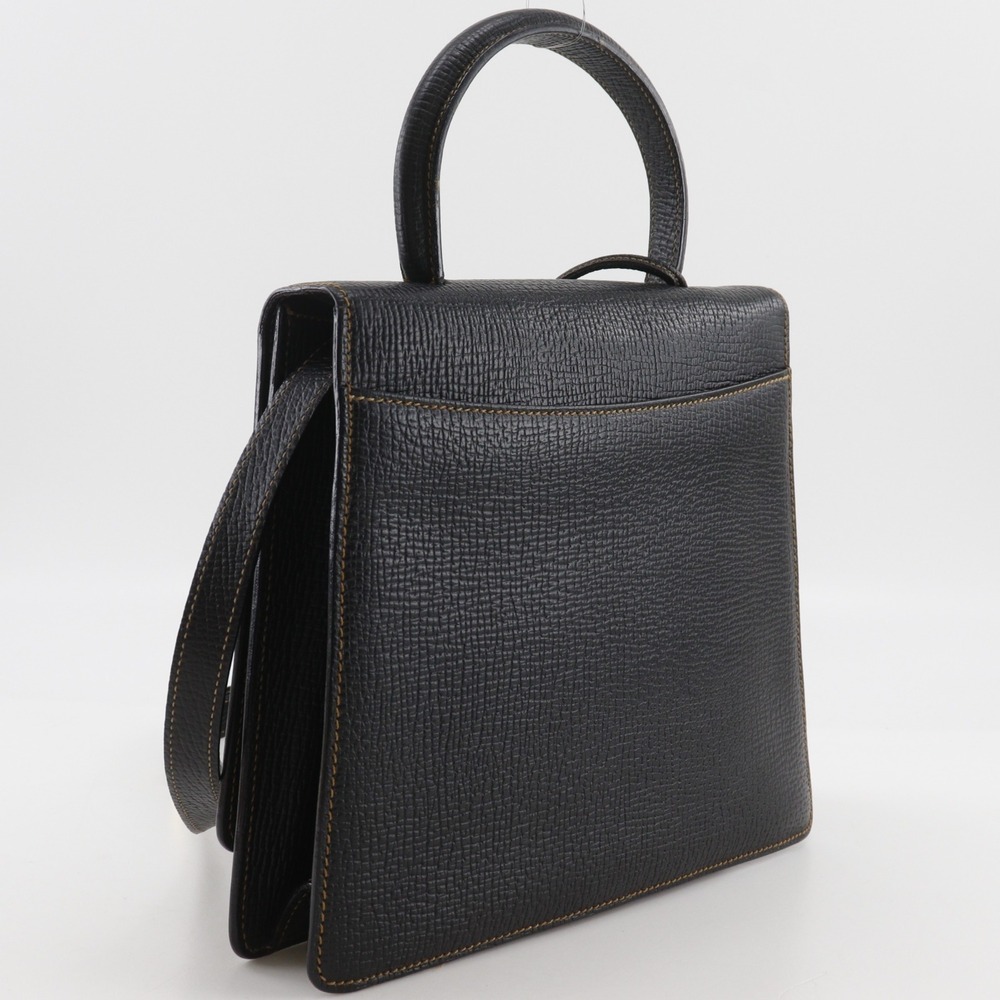 Loewe Barcelona Handbag, 2-Way Shoulder Bag, Embossed Leather, Black, 2-Way, ... - Picture 3 of 16